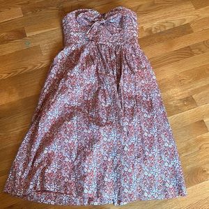 J. Crew Liberty fabric strapless size 4